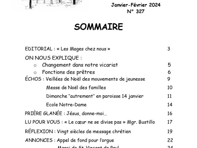 Trait d&rsquo;Union 327 janvier-février&nbsp;2024